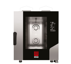 Piec konwekcyjno - parowy, gazowy, 7xGN 1/1, 14 kW, G20, 730×849×951 mm, inox | EKA, Millennial Black Mask