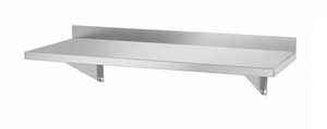 Półka wisząca na konsolach, z dwiema konsolami, 800x300x250 mm, inox | HENDI, 816486