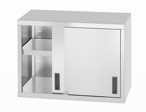 Szafka wisząca z drzwiami suwanymi, 800x400x600 mm, inox | HENDI, 814178