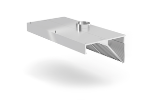 Okap przyścienny skośny bez oświetlenia, 1200x700x450 mm, inox | HENDI, 229293