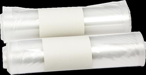 Moletowane worki do pakowarek listwowych 200x6000 mm, przezroczyste, 2 rolki | HENDI, 297469