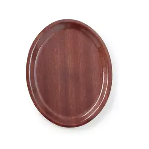 Taca antypoślizgowa owalna 290x210 mm, brązowa | HENDI, 507933