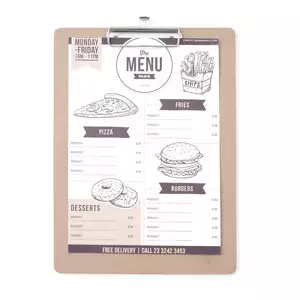 Podkładka pod kartę menu 240x330 mm, brązowa | HENDI, 664155