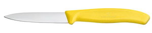 Nóż do jarzyn, gładki, ostrze 80 mm, żółty | VICTORINOX, 6.7606.L118