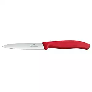 Nóż do jarzyn, ostrze 100 mm, inox, czerwony | VICTORINOX, 6,7701