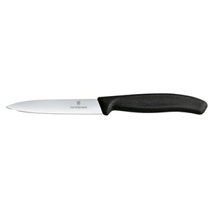 Nóż do jarzyn, ostrze 100 mm, inox, czarny | VICTORINOX, 6,7703