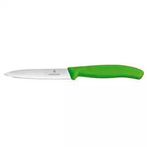 Nóż do jarzyn, gładki, ostrze 100 mm, zielony | VICTORINOX, 6.7706.L114