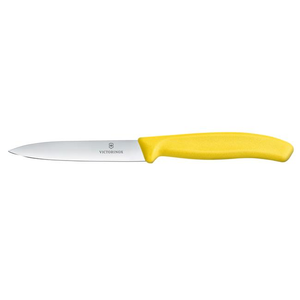 Nóż do jarzyn, gładki, ostrze 100 mm, żółty | VICTORINOX, 6.7706.L118