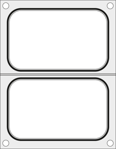 Matryca do zgrzewarki na dwie tacki 178x113 mm | HENDI, 805589