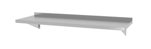Półka wisząca na konsolach, z dwiema konsolami, 1400x300x250 mm, inox | HENDI, 816516