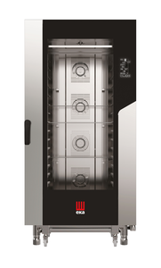 Piec konwekcyjno - parowy, elektryczny, 16x600x400, 31 kW, 400V, 930x977x1900 mm, inox | EKA, Millennial Black Mask