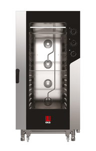 Piec konwekcyjno - parowy, elektryczny, 16x600x400, 31 kW, 400V, 930x1041x1900 mm, inox | EKA, Millennial Smart