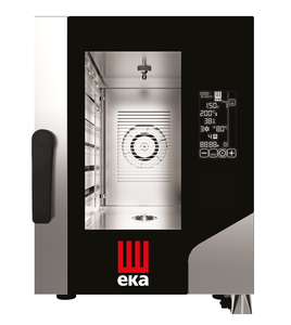 Piec konwekcyjno - parowy, elektryczny, 6xGN1/1, 7.8 kW, 400V, 500x930x700 mm, czarny | EKA, Millennial Black Mask