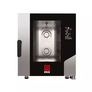 Piec konwekcyjno - parowy, elektryczny, 7xGN1/1, 11.4 kW, 400V, 730x784x850 mm, czarny | EKA, Millennial Black Mask