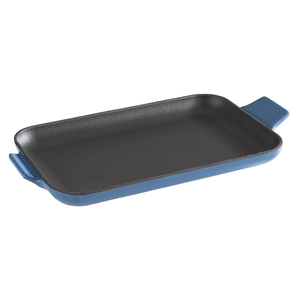 Patelnia do serwowania, 200x130x20 mm, czarna, niebieska | APS, 88229