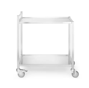 Wózek kelnerski dwupółkowy, 800x500x850 mm, inox | HENDI, 816691