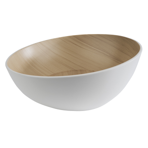 Miska z melaminy 1,6 l, 250x110 mm, biała, brązowa | APS, 84922