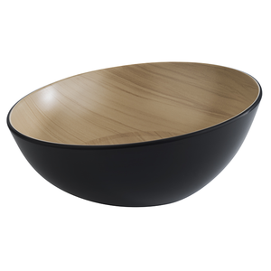 Miska z melaminy 1,6 l, 250x110 mm, czarna, brązowa | APS, 84923