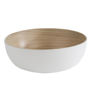 Miska z melaminy 4,7 l, 300x95 mm, biała, brązowa | APS, 84934