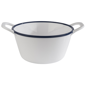 Miska z melaminy 1 l, 215x165x95 mm, biała, niebieska | APS, 84959