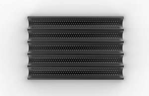 Ruszt aluminiowy mikroperForowany nieprzywierający, 600x400x34 mm | UNOX, Foro.Baguette.Black