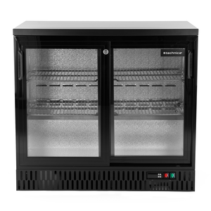 Barowa witryna chłodnicza do butelek, 2-drzwiowa, drzwi przesuwane, 210 l, 920x515x855 mm | TECHNICA, Cold Line