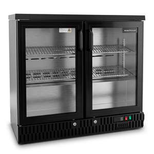 Barowa witryna chłodnicza do butelek, 2-drzwiowa, drzwi uchylne, 210 l, 920x515x855 mm | TECHNICA, Cold Line