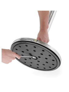 Podstawa do słupka odgradzającego w kolorze srebrnym chromowany | HENDI, 810484