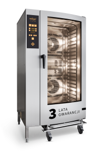 Piec konwekcyjno-parowy, elektryczny, bojlerowy 20x GN 1/1, 37,1 kW, 948x879x1892 mm, inox | RETIGO, O 2011 b
