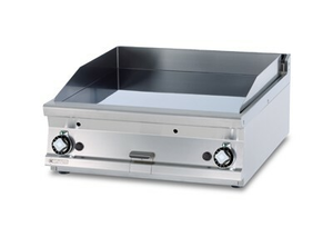 Płyta grillowa gazowa, ze stali nierdzewnej, gładka, ryflowana, chromowana, 18 kW, 800x900x280 mm, inox | RMGASTRO, FTLRT - 98 GS