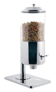 Dozownik do płatków 6 l, 230x420x620 mm, przezroczysty, inox | REDFOX, DP  