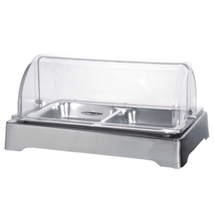 Bufet chłodzący GN 1/1, 565x365x300 mm, przezroczysty, inox | REDFOX, BCH - 1/1