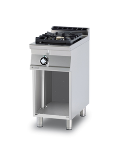 Kuchnia gazowa 1-palnikowa z szafką, 10 kW, 400x700x900 mm, inox | RMGASTRO, PC1- 74 G