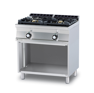Kuchnia gazowa 2-palnikowa, 17 kW, 800x700x900 mm, inox | RMGASTRO, PC2- 78 G