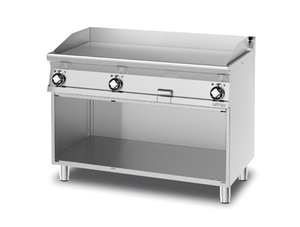 Płyta grillowa elektryczna, ze stali nierdzewnej, gładka, ryflowana, chromowana, 16,65 kW, 1200x700x900 mm, inox | RMGASTRO, FTLR - 712 ETS3