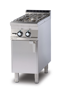 Kuchnia gazowa 2-palnikowa, 14 kW, 400x900x900 mm, inox | RMGASTRO, PCA - 94 G