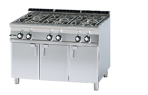 Kuchnia gazowa 6-palnikowa, 42 kW, 1200x900x900 mm, inox | RMGASTRO, PCA - 912 G