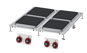 Kuchnia stołowa elektryczna, 16 kW,800x800x50 mm, 230/400 V, czarny-inox | RMGASTRO, PCQD - 88 ET