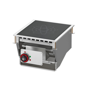 Kuchnia stołowa indukcyjna elektryczna, 5 kW, 400x400x310 mm, 400 V, czarny-inox | RMGASTRO, PCID - 44 ET