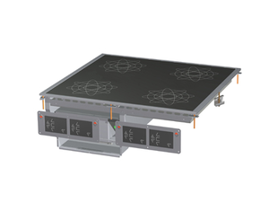 Kuchnia stołowa indukcyjna elektryczna, 20 kW, 800x800x310 mm, 400 V, czarny-inox | RMGASTRO, PCID - 88 ET