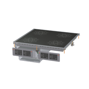 Kuchnia stołowa indukcyjna elektryczna, 20 kW, 800x800x310 mm, 400 V, cyfrowe sterowanie, czarny-inox | RMGASTRO, PCID - 88 ETD