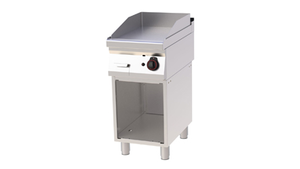 Płyta grillowa gazowa, ze stali nierdzewnej, gładka, 14 kW, 800x700x900 mm, inox | REDFOX, FTH 70/80 G