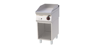 Płyta grillowa elektryczna, ze stali nierdzewnej, gładka, chromowana, 9 kW, 800x700x900 mm, inox | REDFOX, FTHC 70/80 E