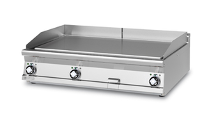 Płyta grillowa elektryczna, ze stali nierdzewnej, gładka, ryflowana, chromowana, 22,5 kW, 1200x900x280 mm, inox | RMGASTRO, FTLRT - 912 ETS