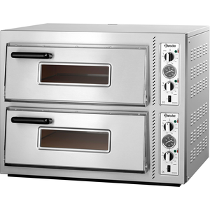 Piec do pizzy dwukomorowy, 8x pizza 30 cm, 930x835x730 mm | BARTSCHER, 2002094