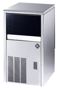 Kostkarka do lodu 29 kg/24 h, 0,37 kW, chłodzenie powietrzem, 390x460x690 mm, 230 V, inox-czarny | RMGASTRO, IMC-2809 ADP