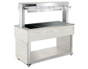 Witryna grzewcza, 8x GN 1/1, 2144x650x1488 mm | RMGASTRO, TR - brown+ 6 W