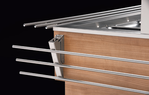 ﻿Półka z profili, nierdzewna do witryn SQ, 1214x320x10 mm, inox | RMGASTRO, 00027019