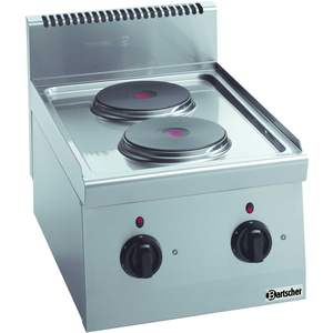 Kuchnia elektryczna 2-płytowa, 400x600x290 mm | BARTSCHER, 131723