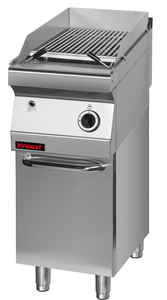 Grill lawowy 7 kW na podstawie szafkowej zamkniętej, 400x700x900 mm | KROMET, 700.OGL-400.S.D